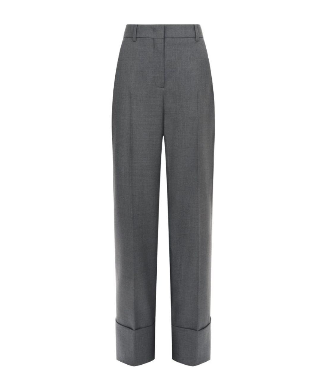 VALENTINO Серые шерстяные прямые брюки, фото 1