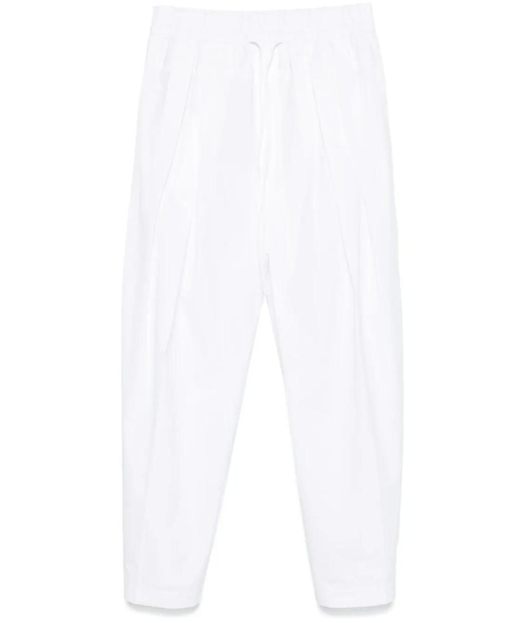 JIL SANDER Белые хлопковые прямые брюки, фото 1