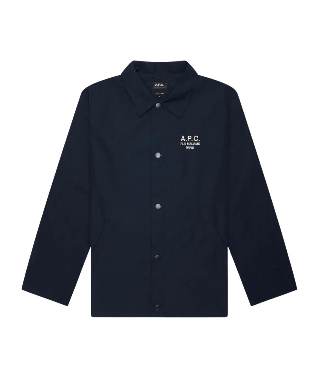 A.P.C. Синяя хлопковая кэжуал рубашка, фото 1