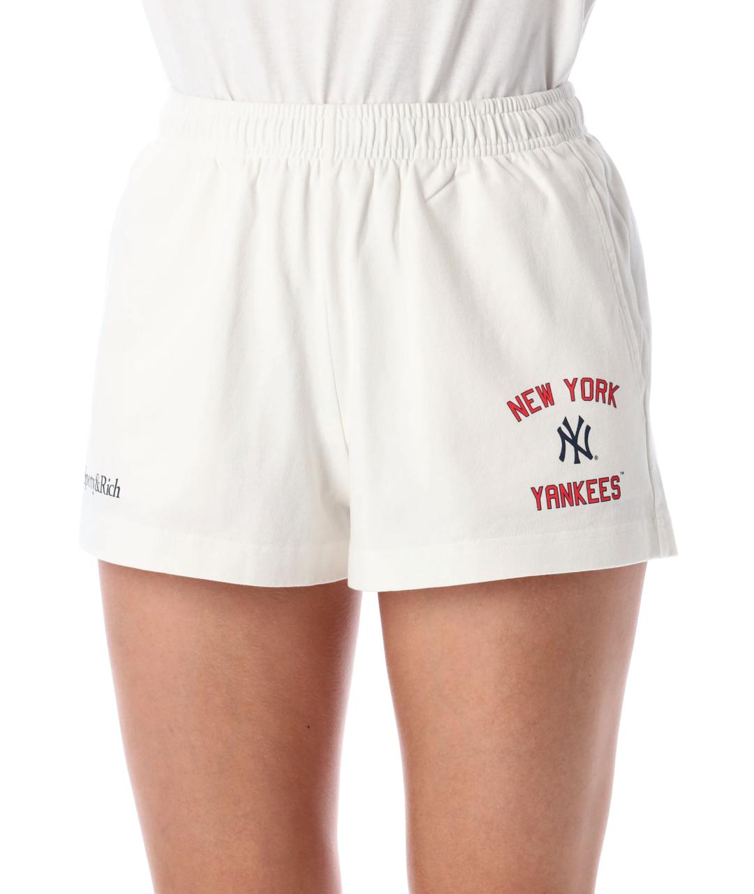 SPORTY AND RICH Белые хлопковые шорты, фото 3
