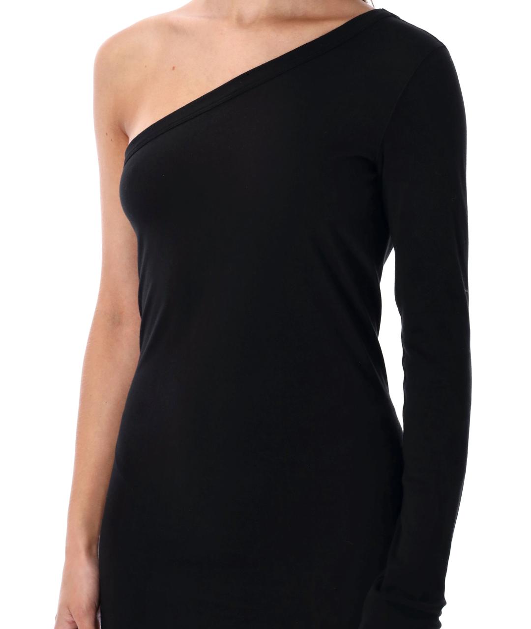 RICK OWENS Черное хлопковое вечернее платье, фото 3