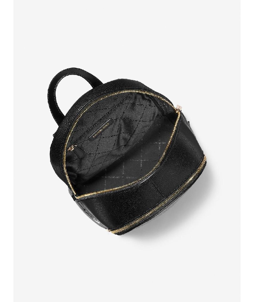 MICHAEL KORS Черный кожаный рюкзак, фото 3