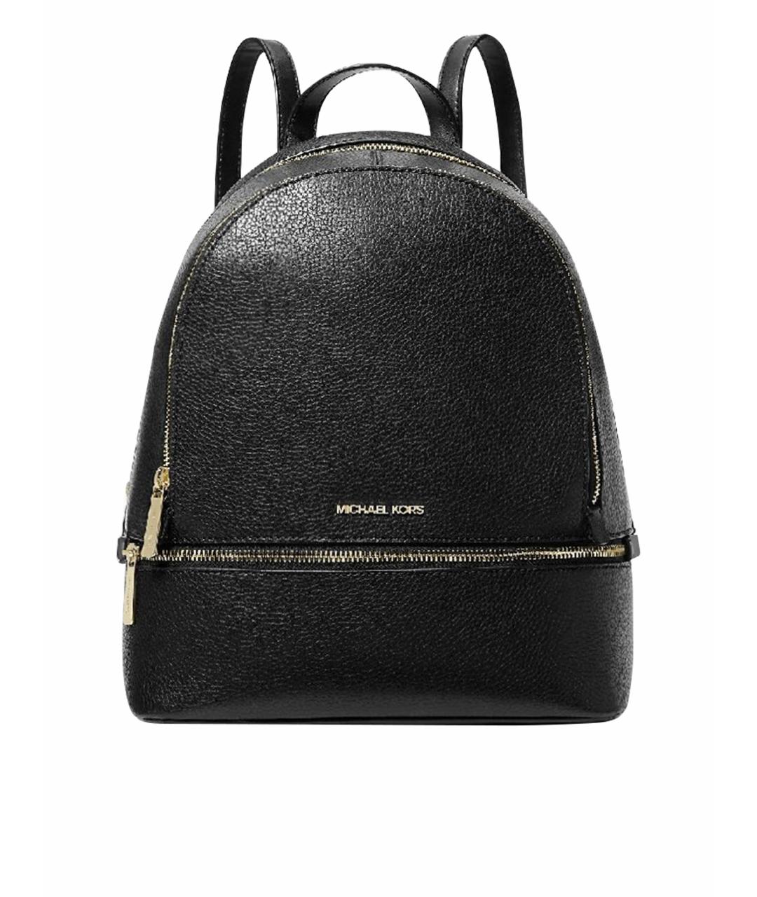 MICHAEL KORS Черный кожаный рюкзак, фото 1