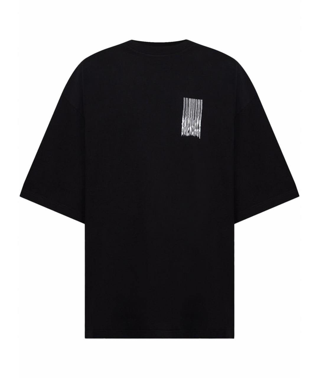 BALENCIAGA Черная хлопковая футболка, фото 1