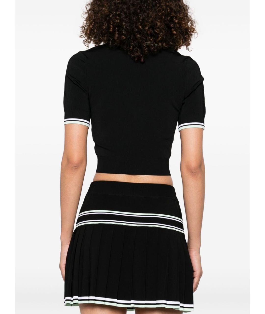 CASABLANCA Черная вискозная футболка, фото 2