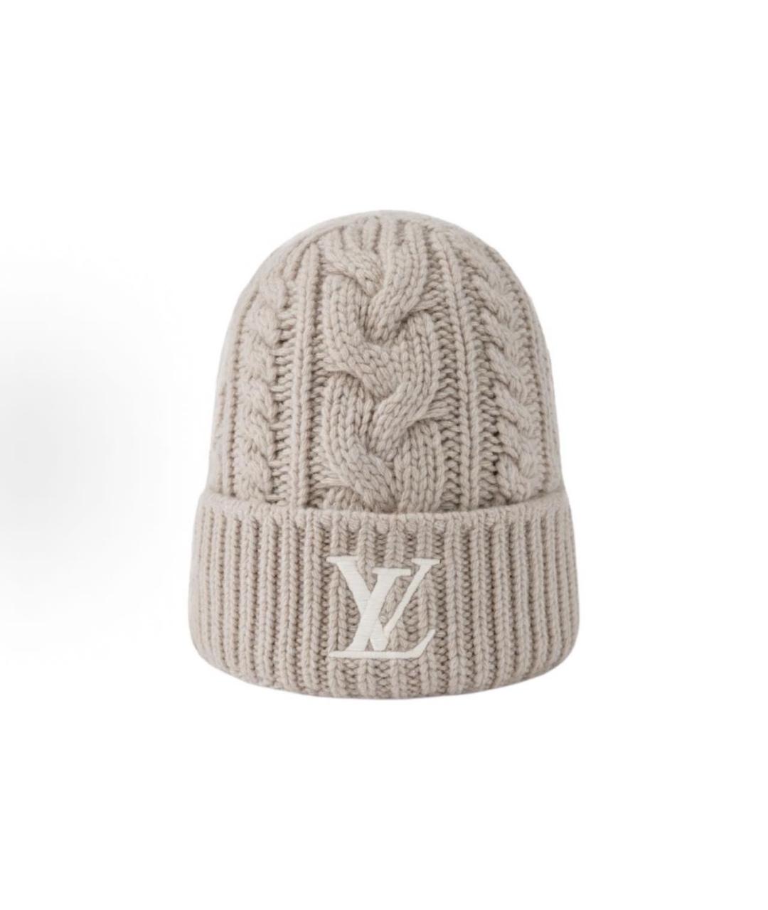 LOUIS VUITTON Бежевая шапка, фото 1
