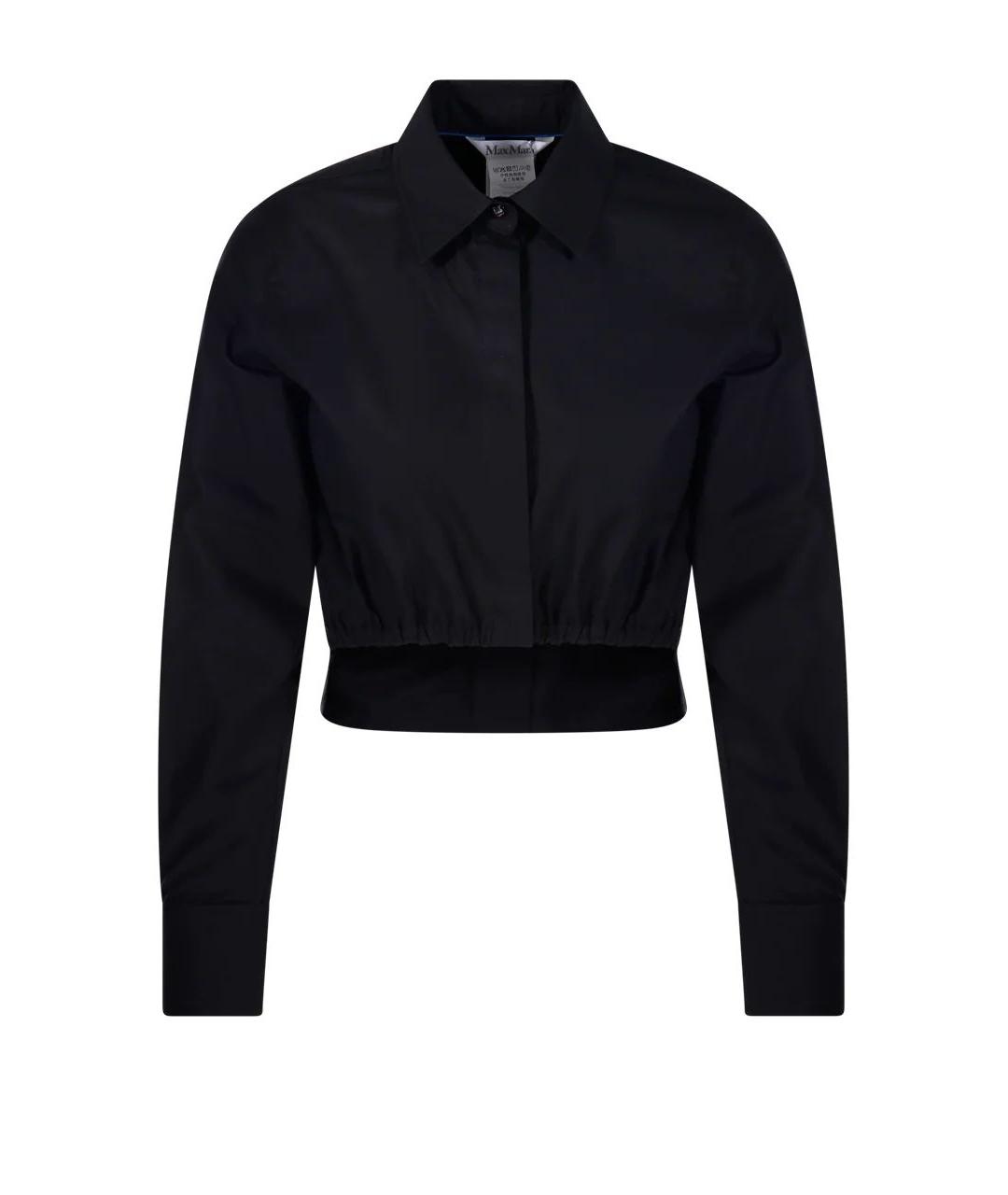 MAX MARA Черная хлопковая рубашка, фото 1