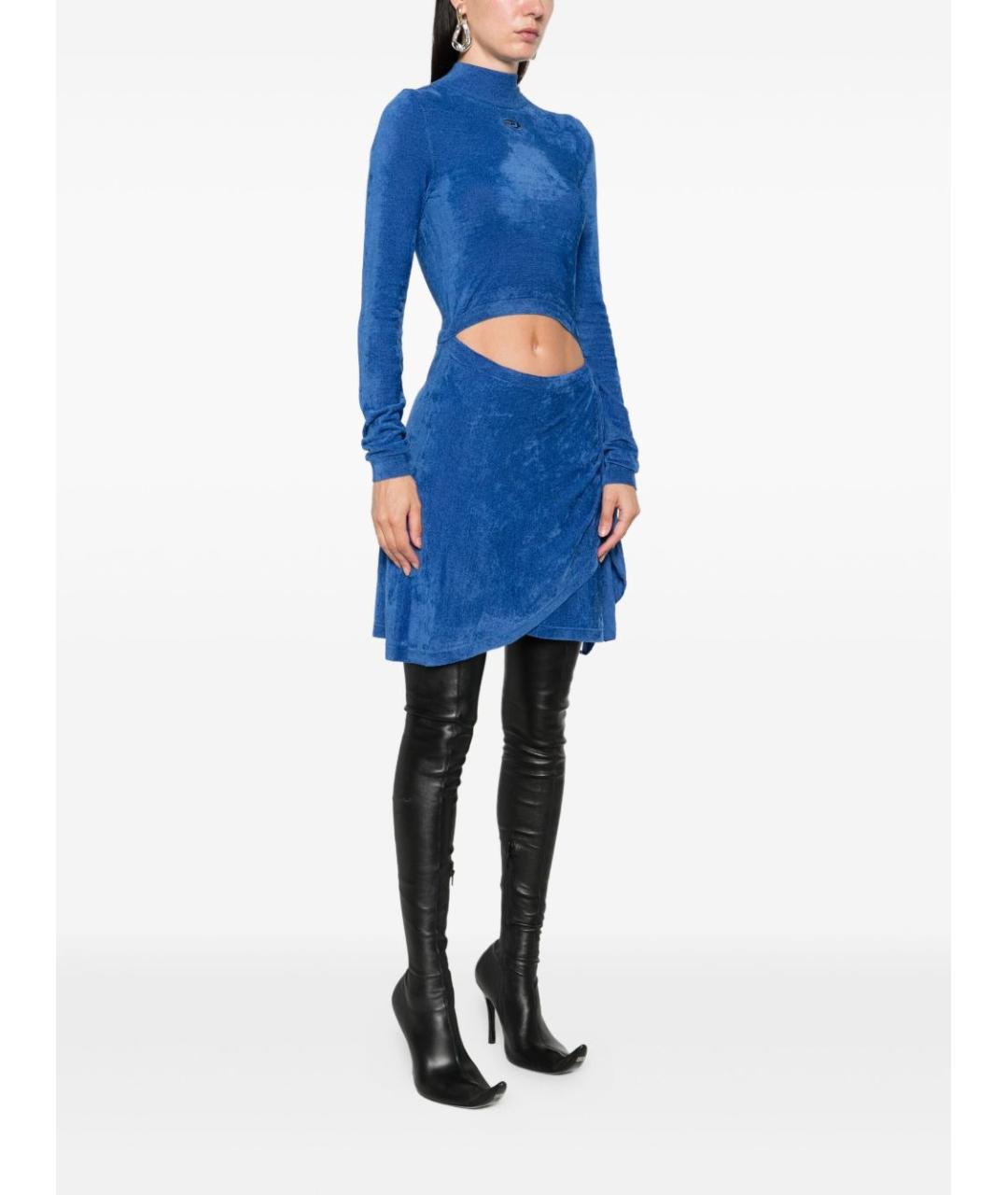 DIESEL Синее полиамидовое платье, фото 2