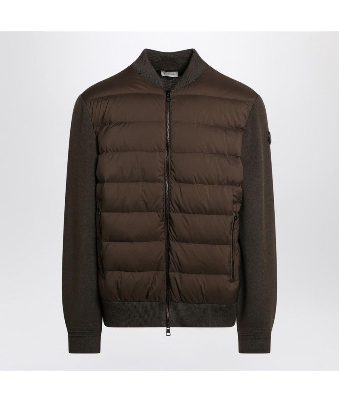 MONCLER Коричневый шерстяной кардиган, фото 3