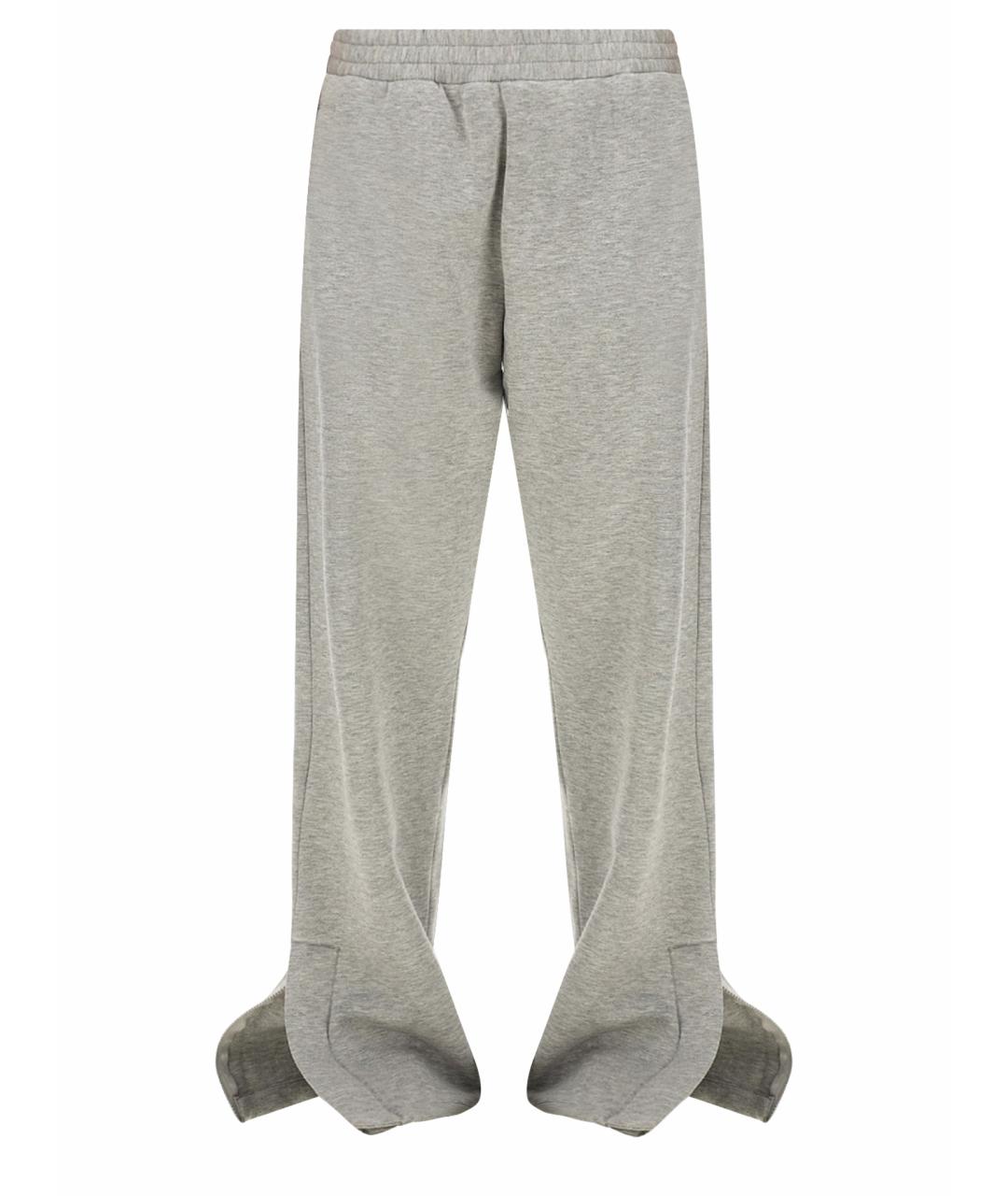 FIORUCCI Серые вискозные прямые брюки, фото 1