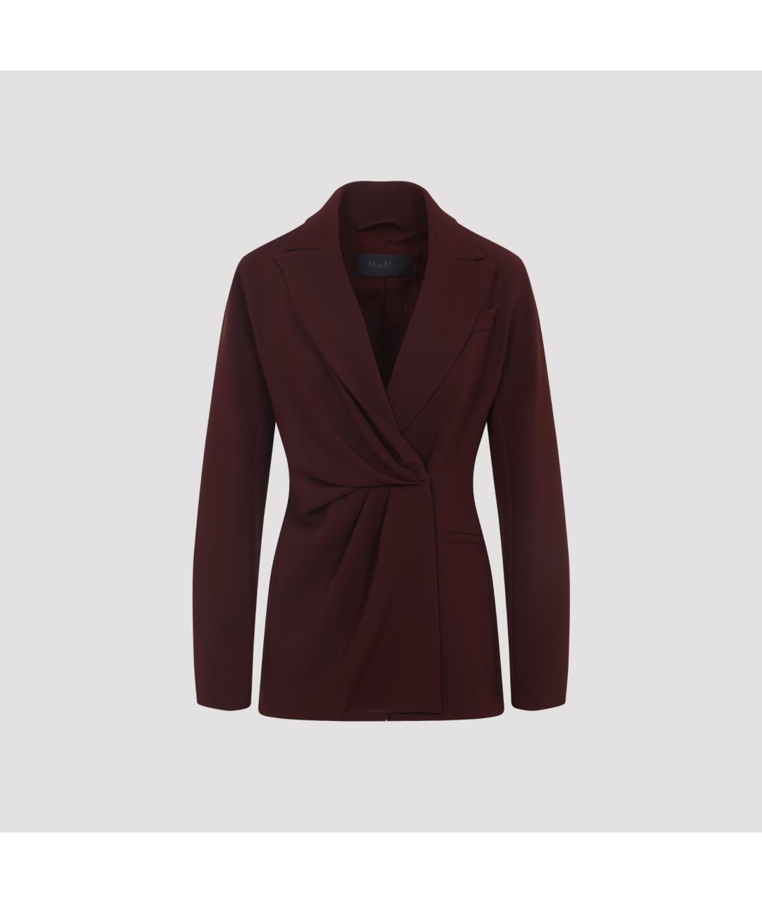 MAX MARA Красный полиэстеровый жакет/пиджак, фото 2