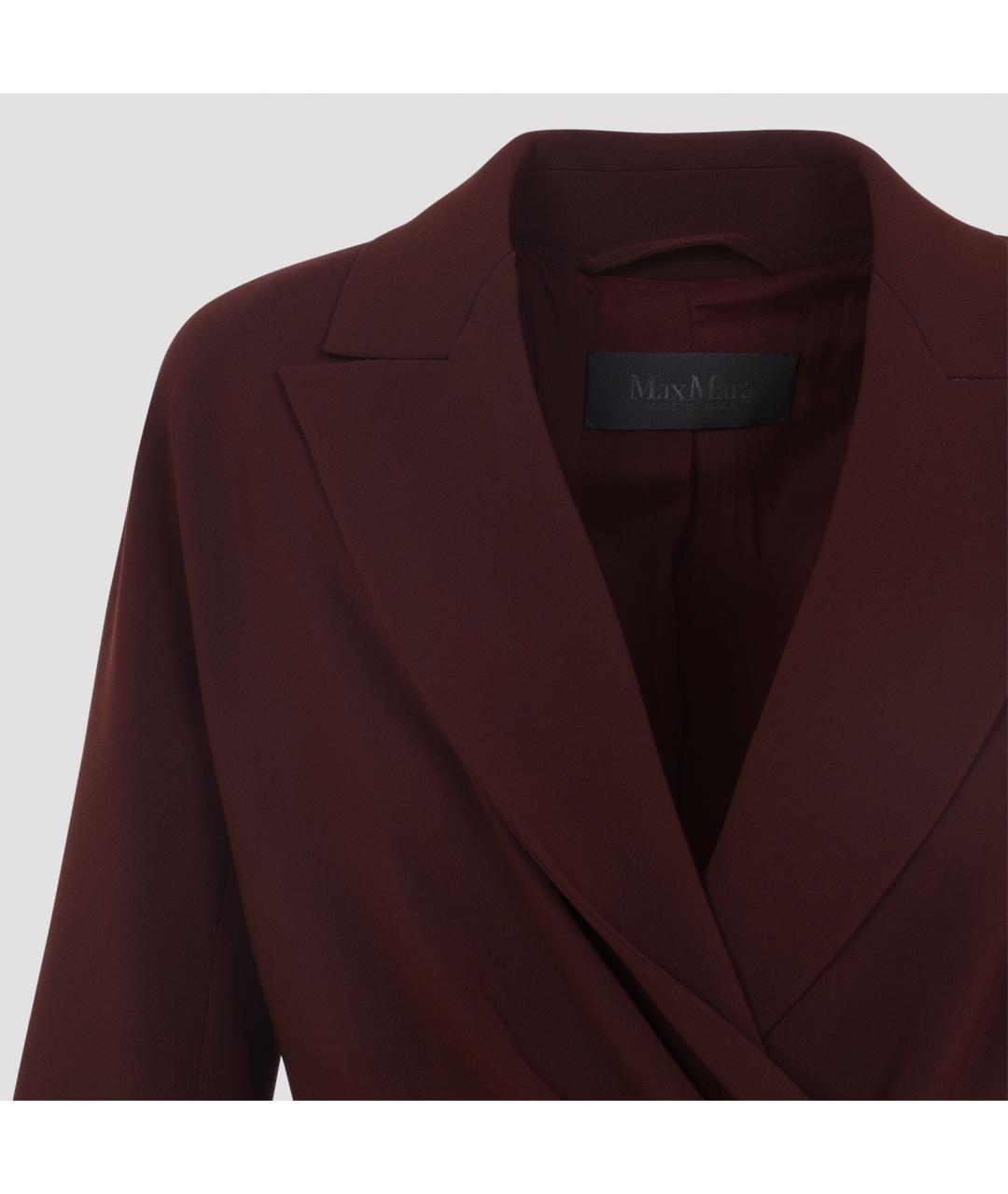 MAX MARA Красный полиэстеровый жакет/пиджак, фото 4