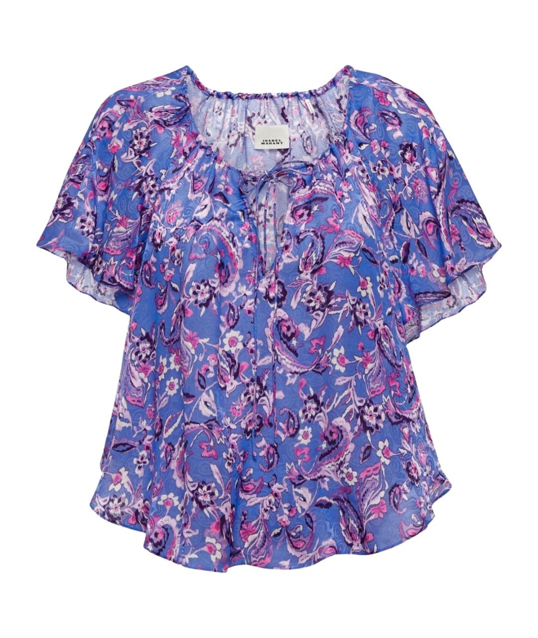 ISABEL MARANT Фиолетовая вискозная блузы, фото 1