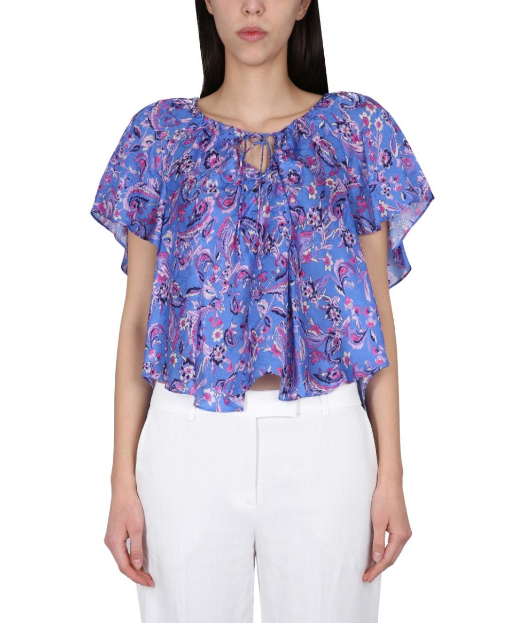 ISABEL MARANT Фиолетовая вискозная блузы, фото 2