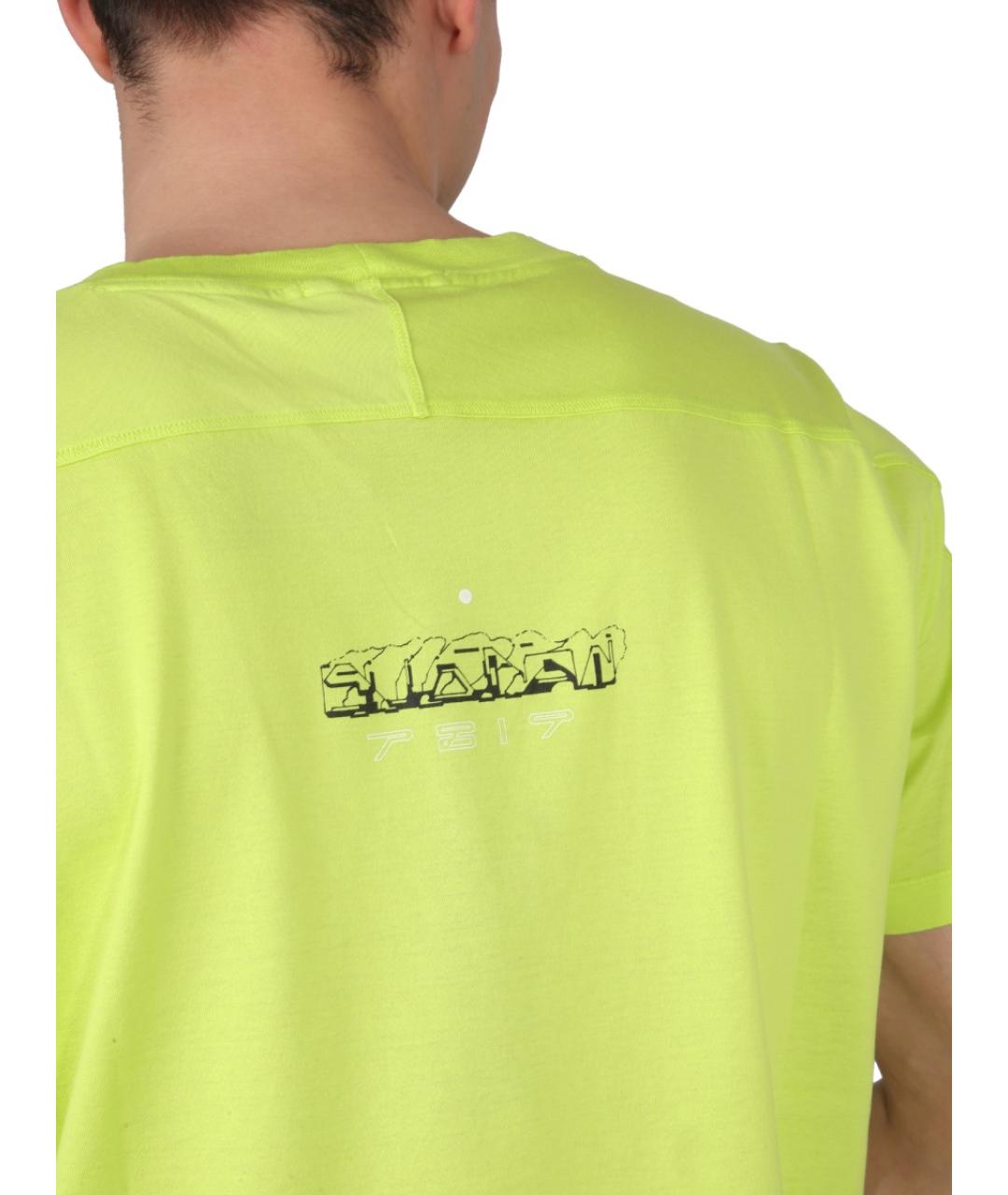 STONE ISLAND SHADOW PROJECT Желтая хлопковая футболка, фото 4