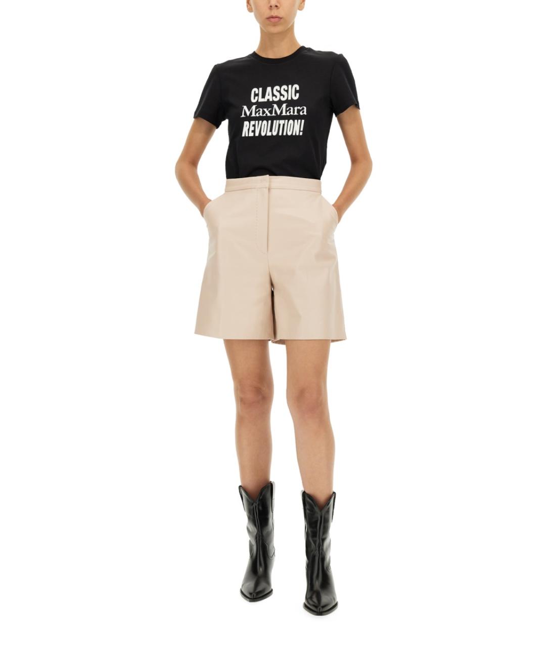 MAX MARA Черная хлопковая футболка, фото 3