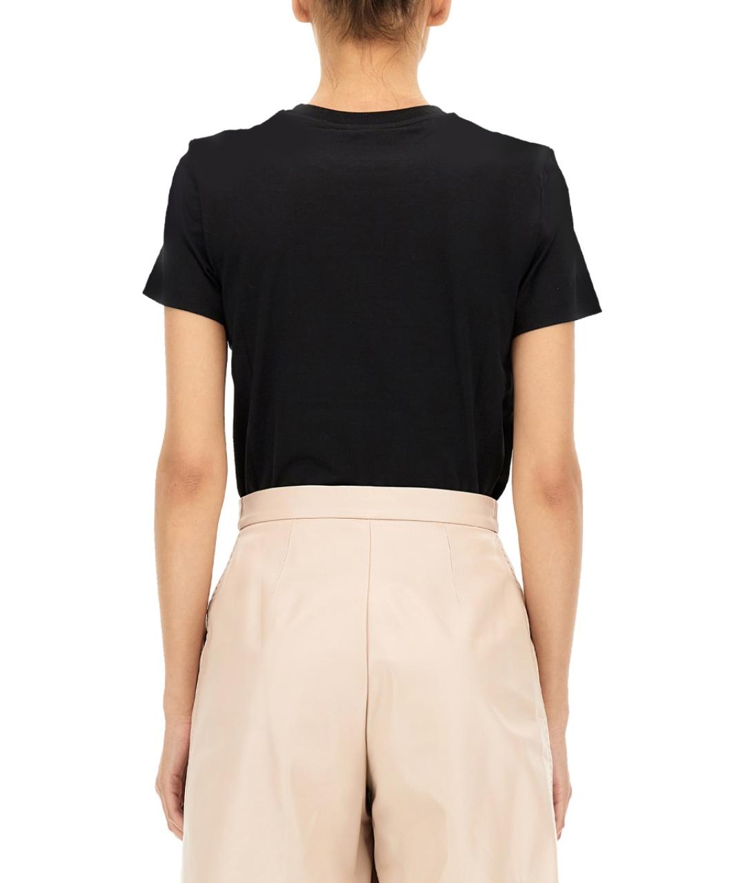 MAX MARA Черная хлопковая футболка, фото 4