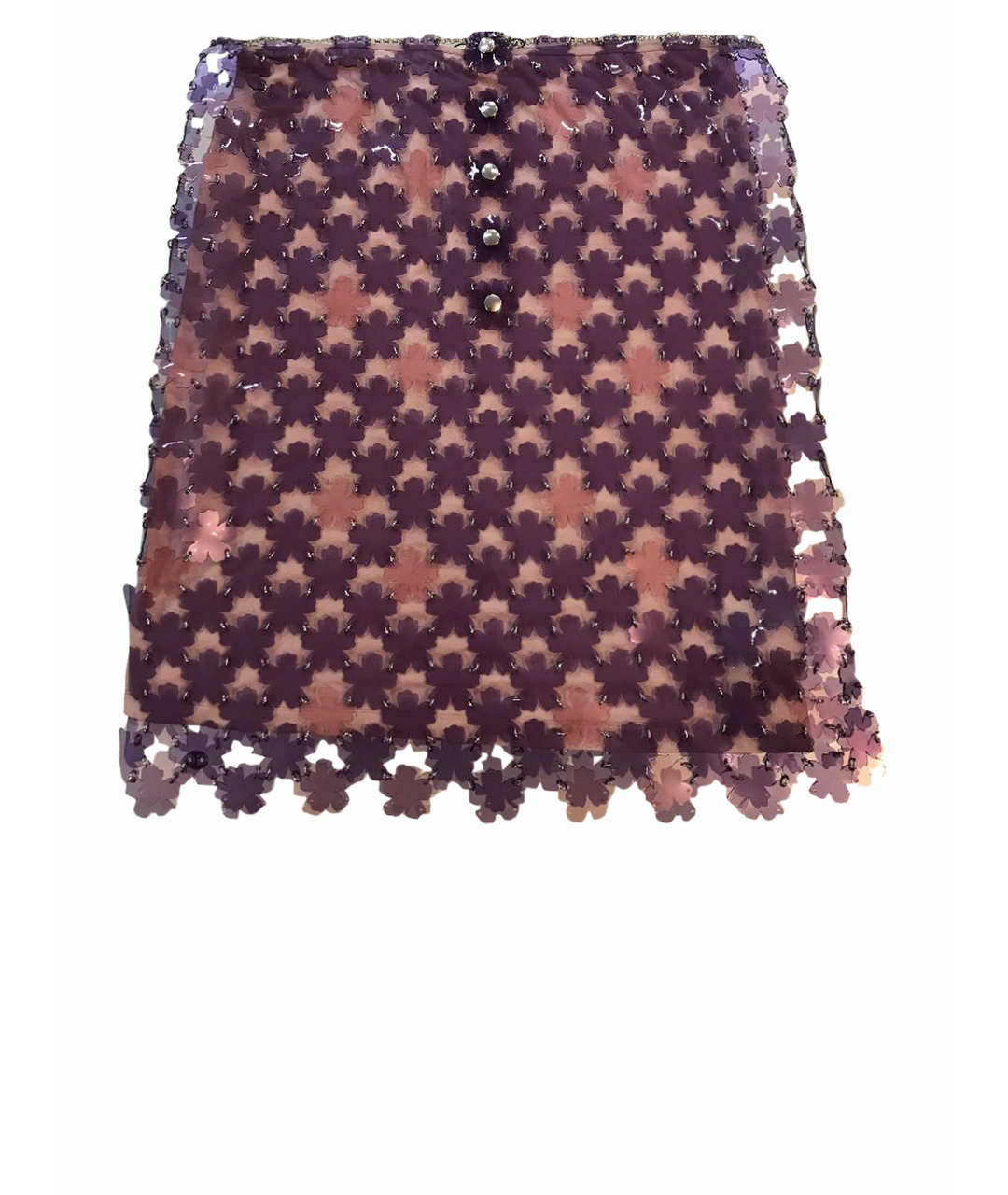 PACO RABANNE Фиолетовая юбка мини, фото 1