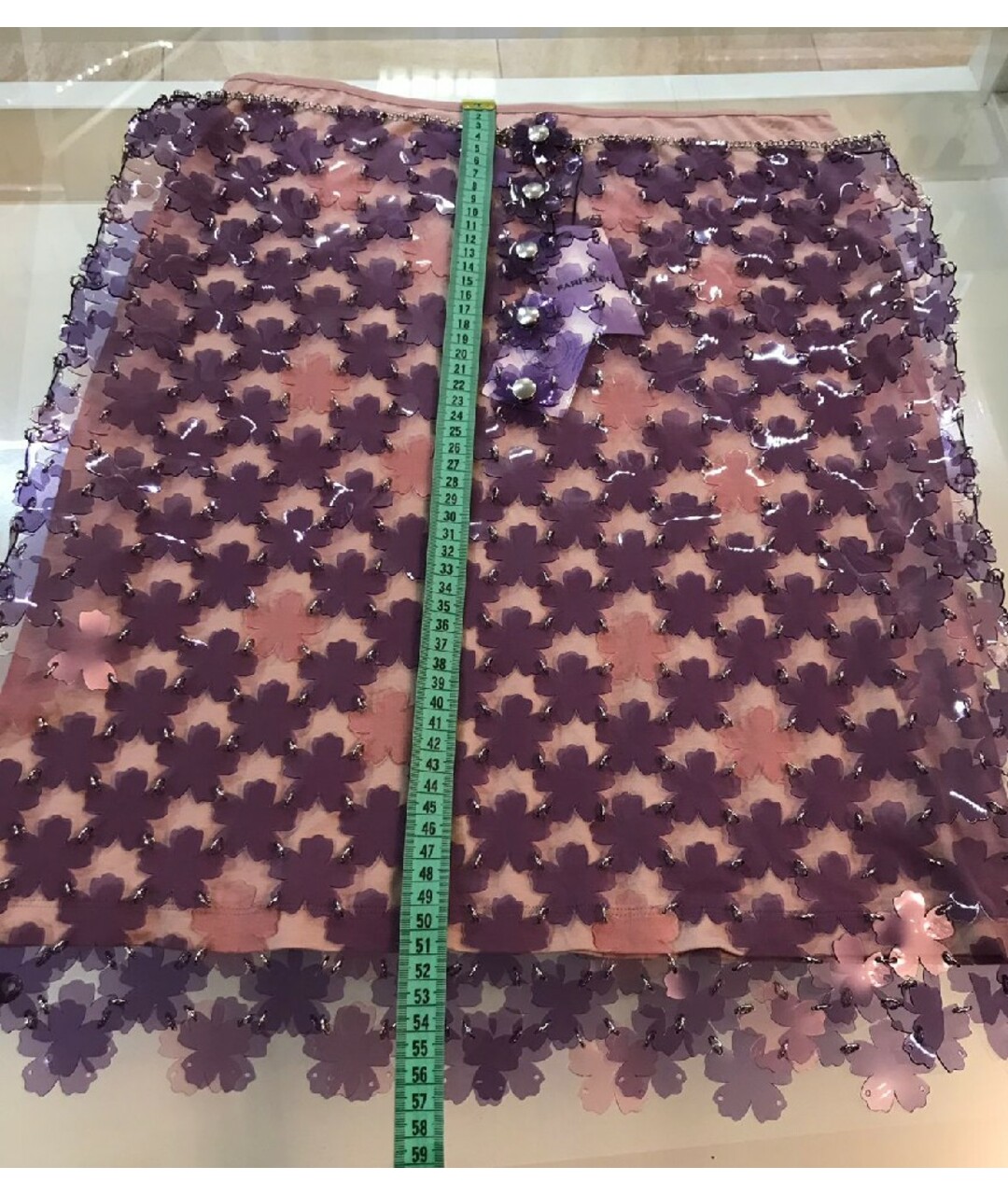 PACO RABANNE Фиолетовая юбка мини, фото 8