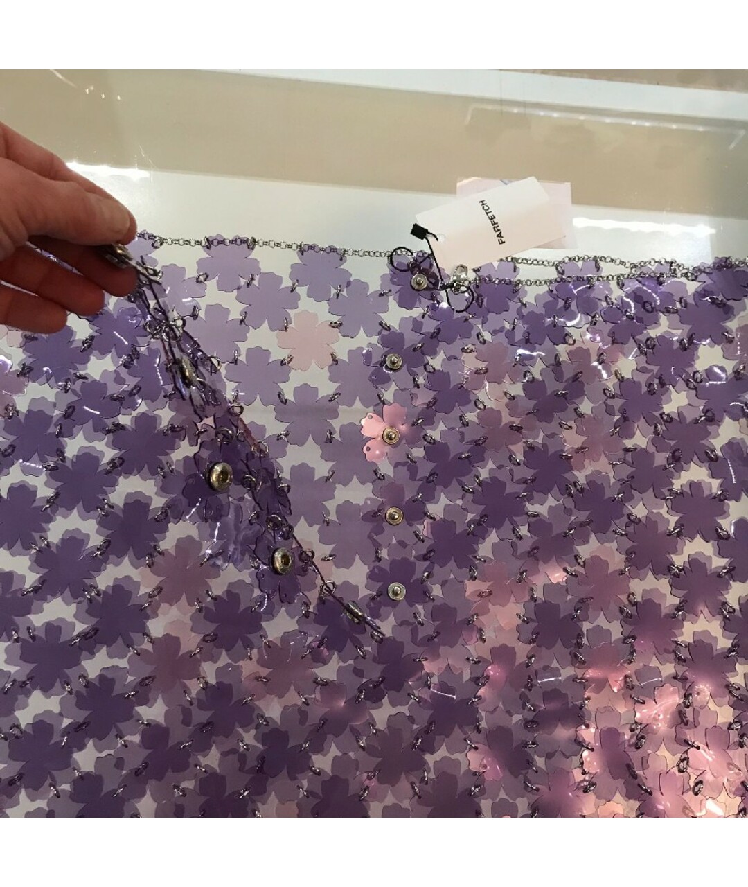 PACO RABANNE Фиолетовая юбка мини, фото 6