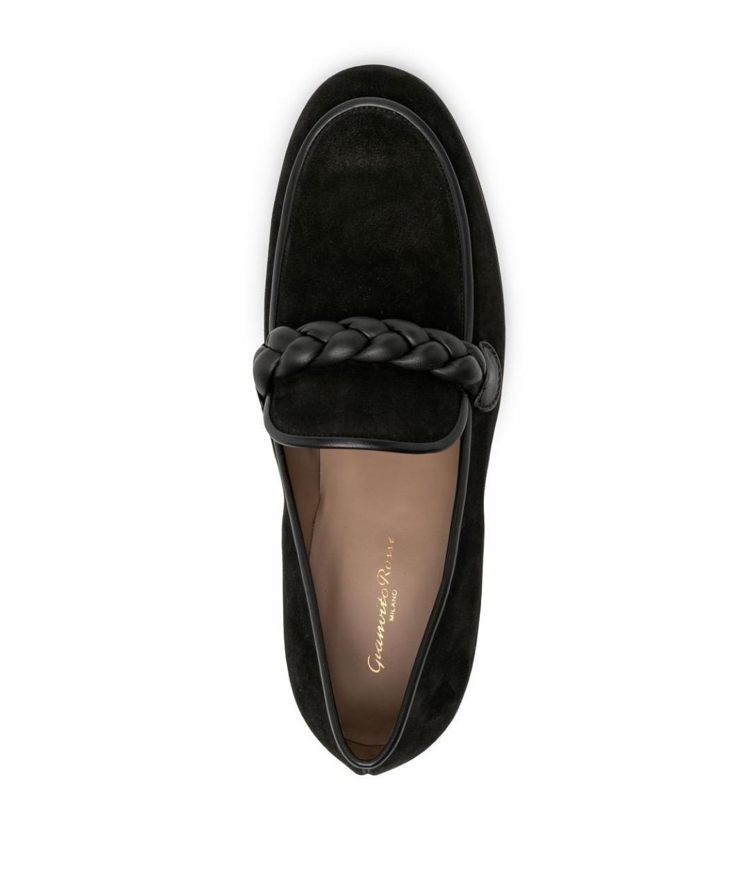 GIANVITO ROSSI Черные кожаные лоферы, фото 4