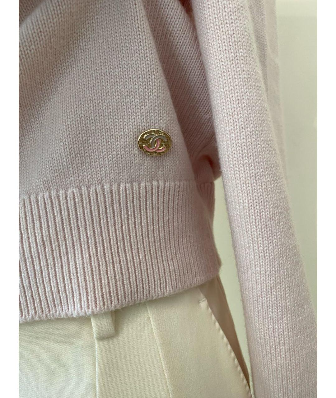 CHANEL Розовый кашемировый джемпер / свитер, фото 2