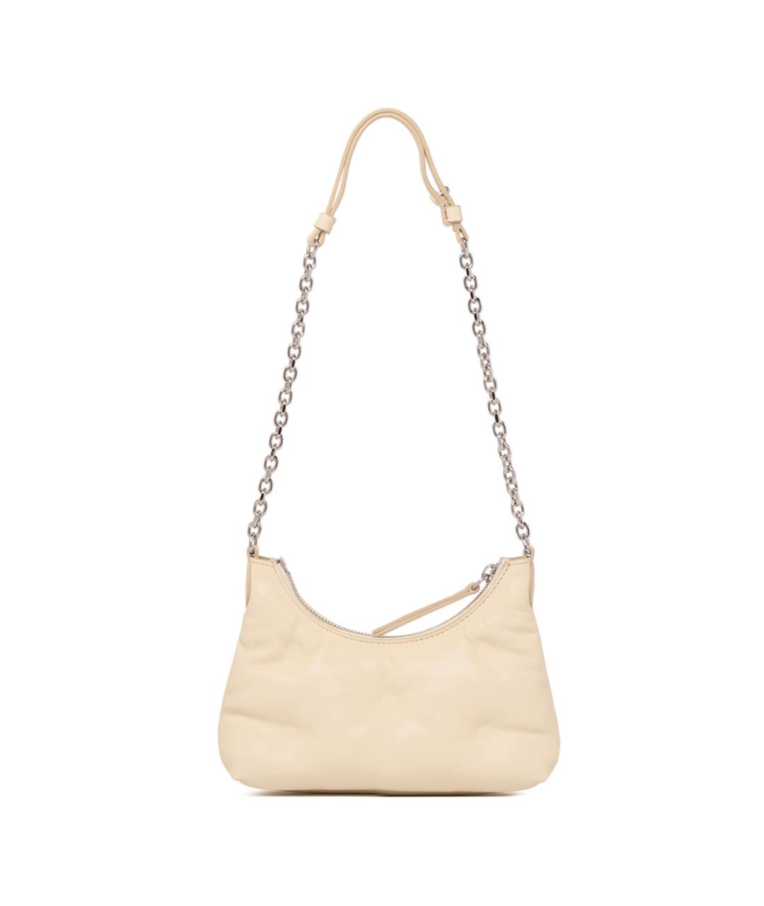 MAISON MARGIELA Бежевая кожаная сумка через плечо, фото 2