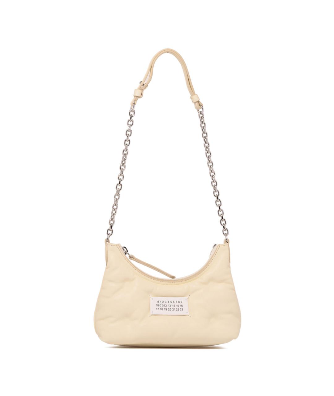 MAISON MARGIELA Бежевая кожаная сумка через плечо, фото 1