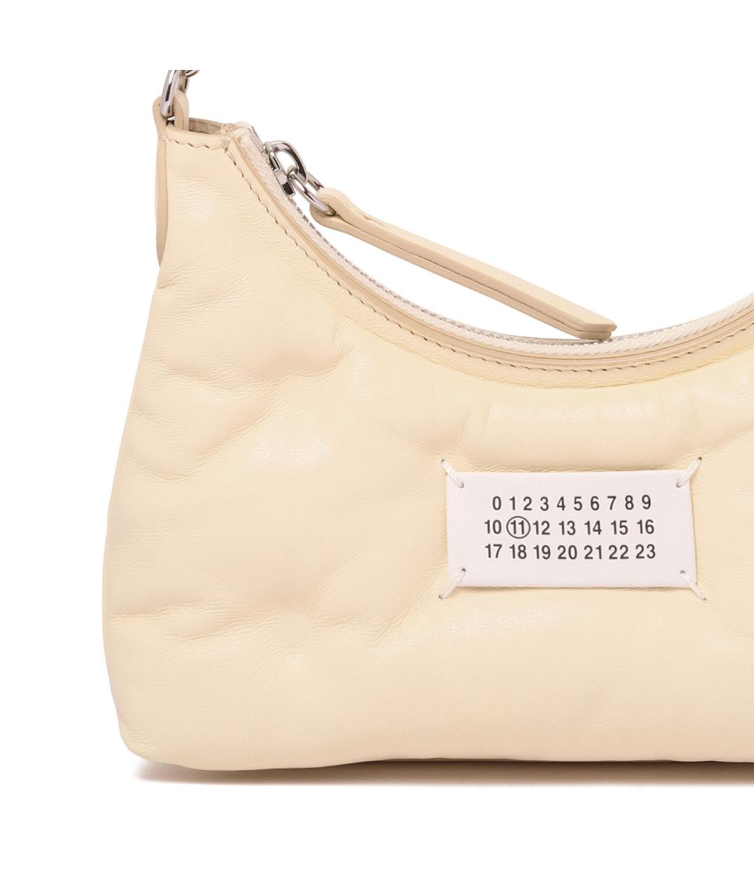 MAISON MARGIELA Бежевая кожаная сумка через плечо, фото 4