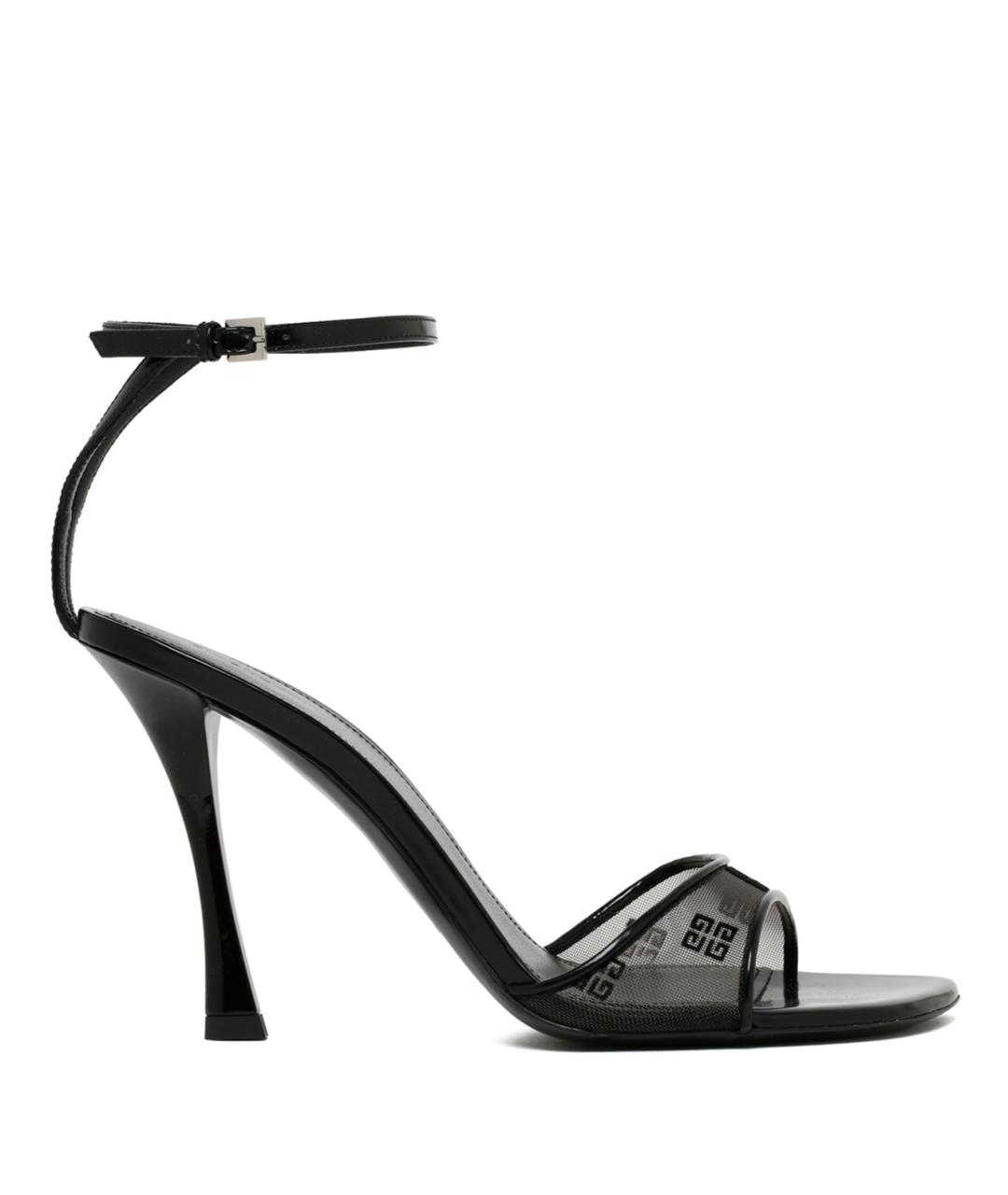 GIVENCHY Черные кожаные босоножки, фото 1