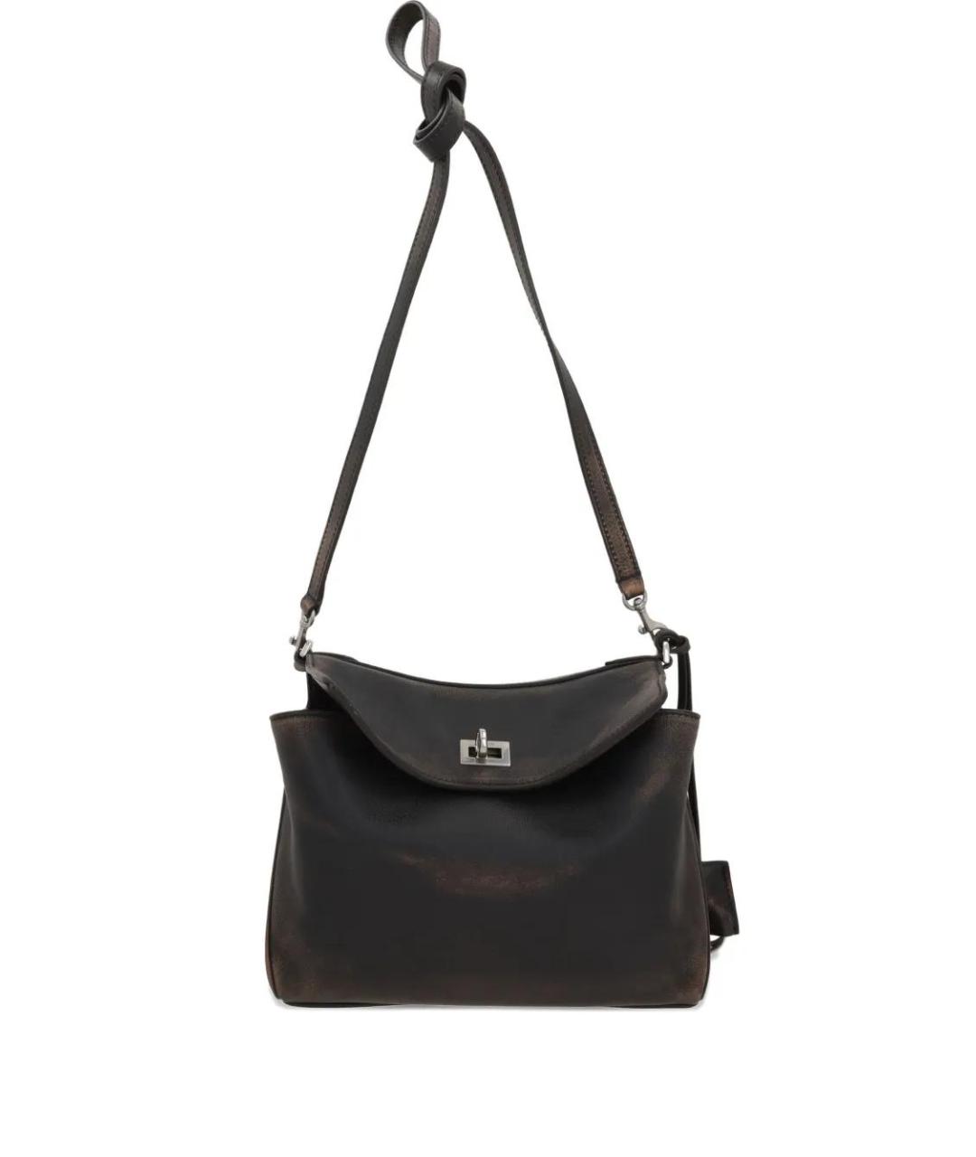 BALENCIAGA Коричневая кожаная сумка на плечо, фото 2