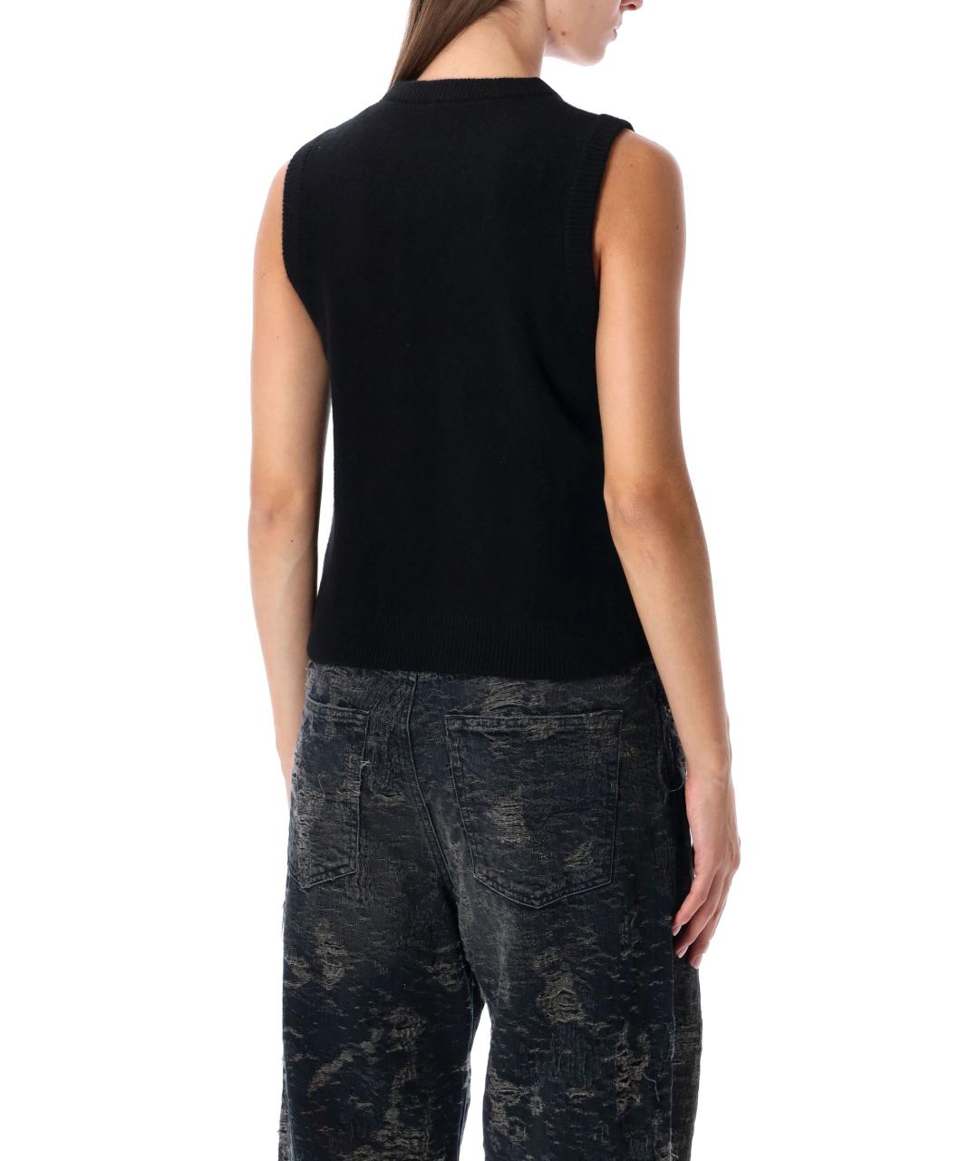 DIESEL Черная шерстяная жилетка, фото 3