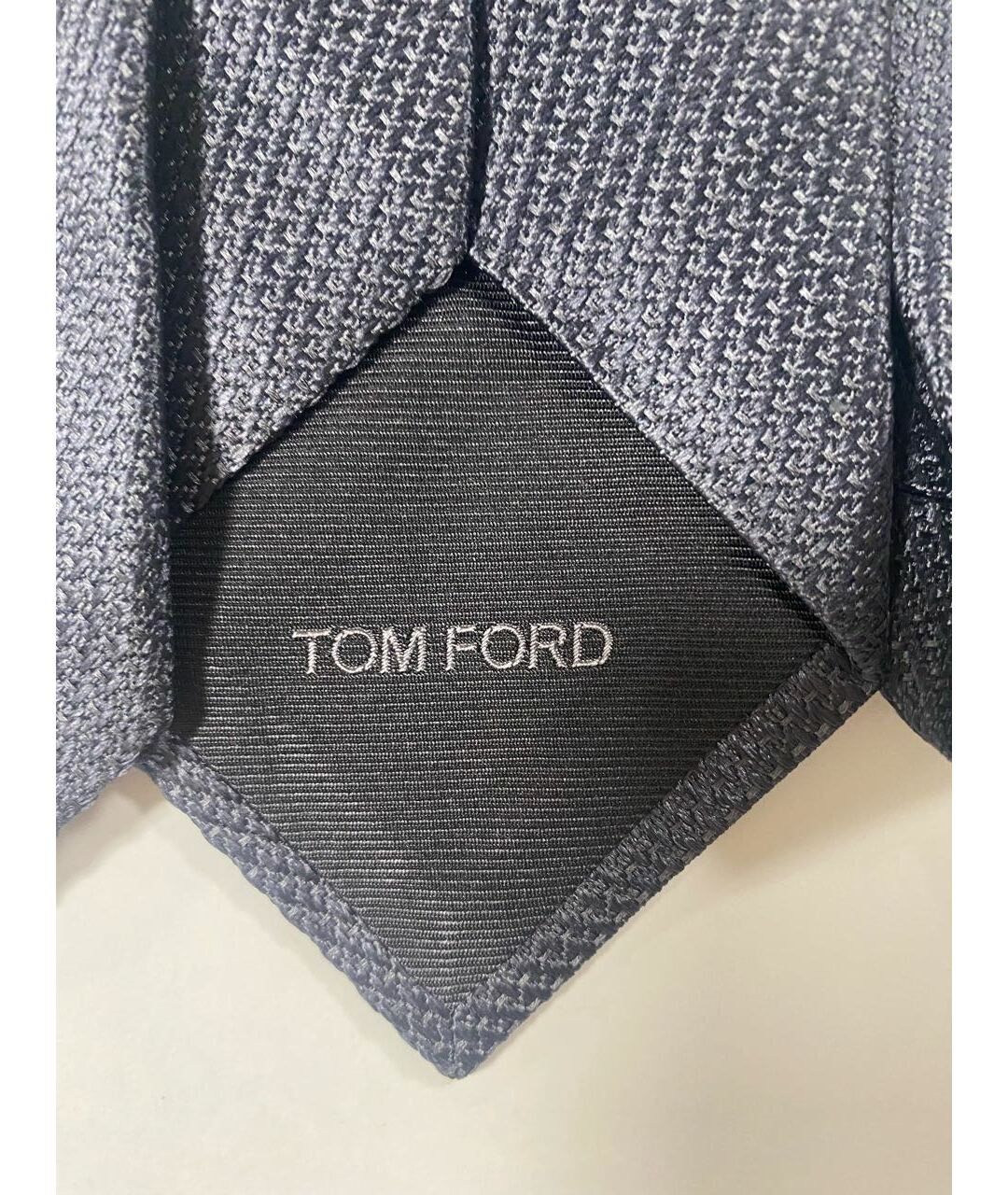 TOM FORD Серый шелковый галстук, фото 3