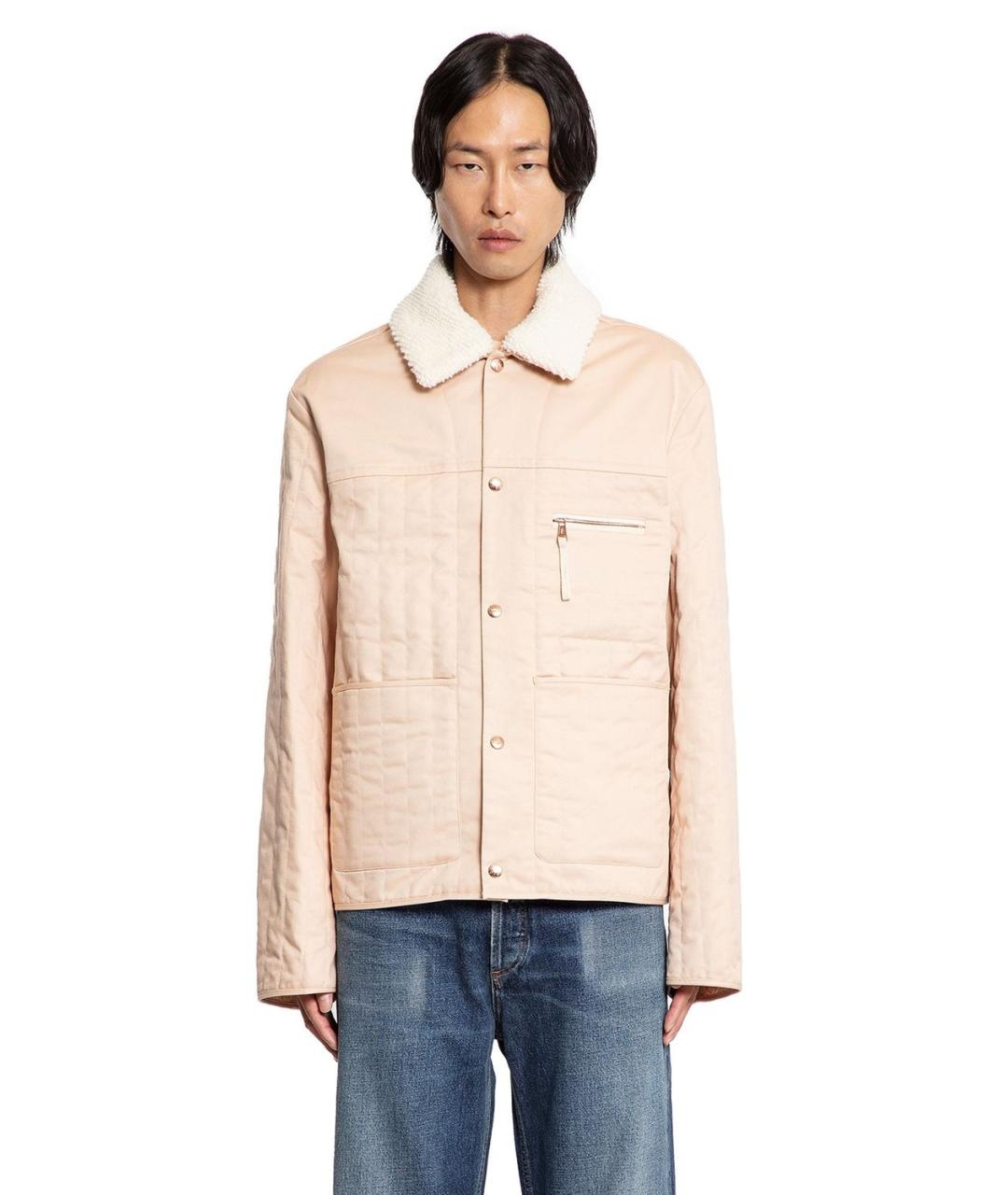 MONCLER Розовая хлопковая куртка, фото 2