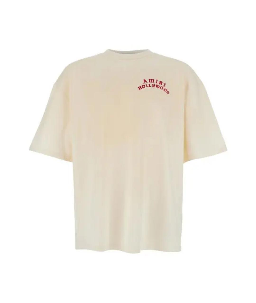 AMIRI Бежевая хлопковая футболка, фото 1