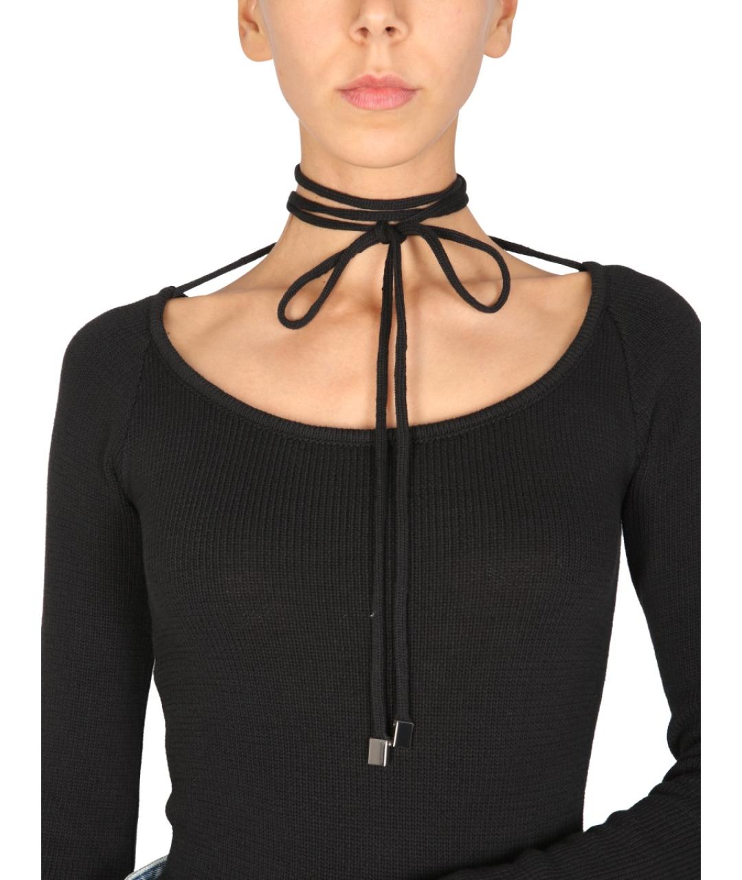 THE ATTICO Черный хлопковый джемпер / свитер, фото 5