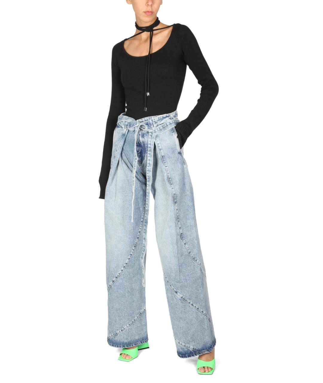 THE ATTICO Черный хлопковый джемпер / свитер, фото 3