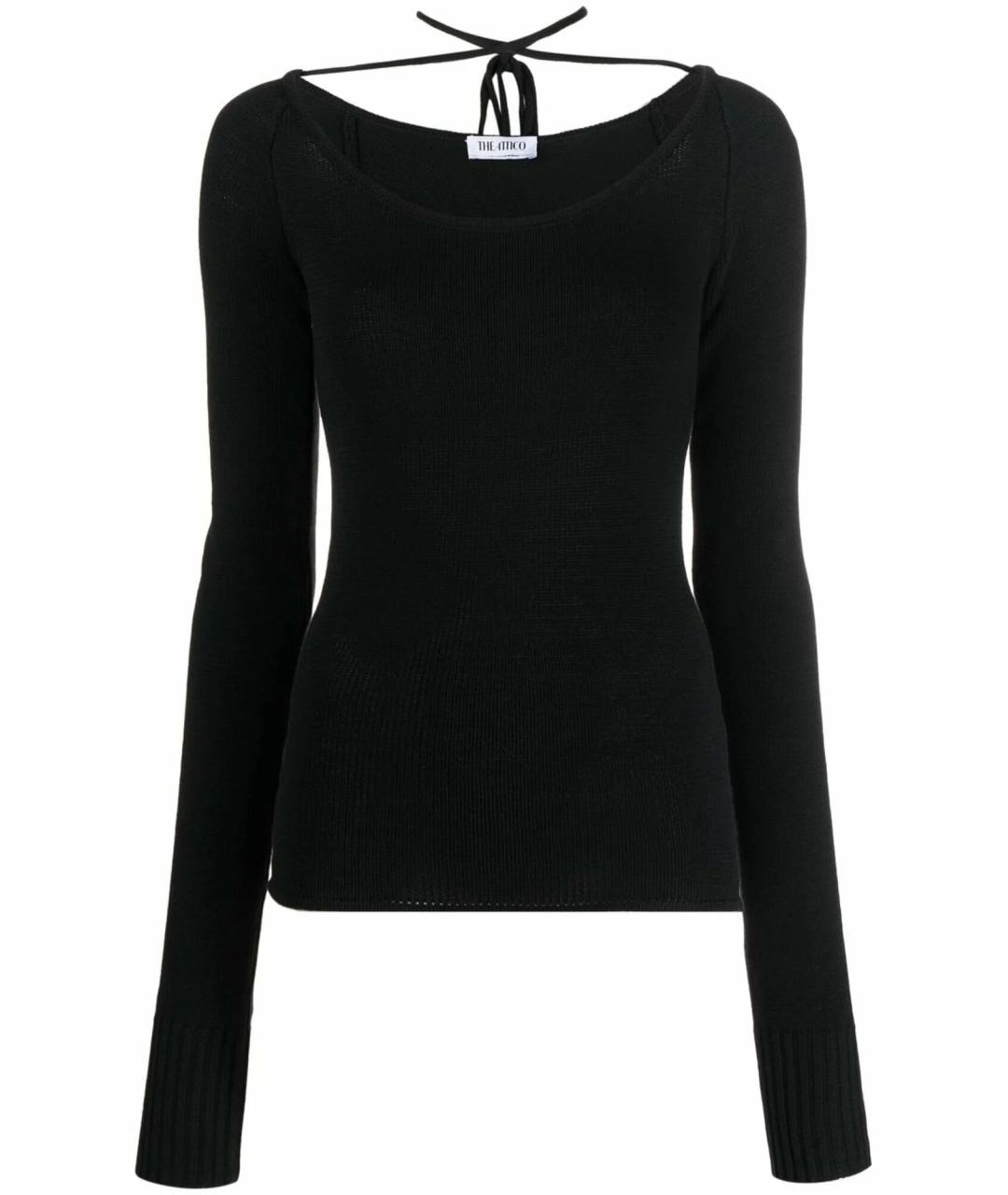 THE ATTICO Черный хлопковый джемпер / свитер, фото 1