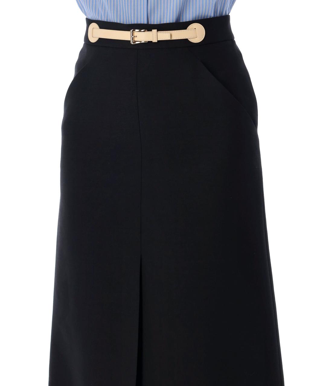 VALENTINO Черная хлопковая юбка миди, фото 4