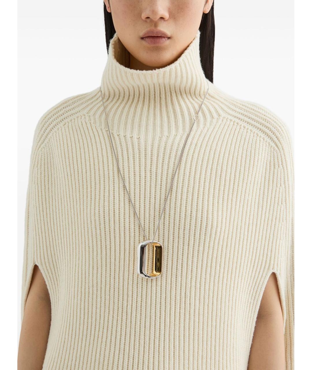 JIL SANDER Серебряное металлическое колье, фото 5