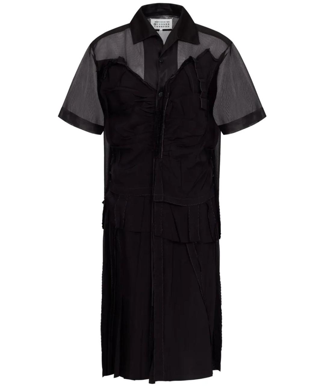MAISON MARGIELA Черное полиэстеровое повседневное платье, фото 1