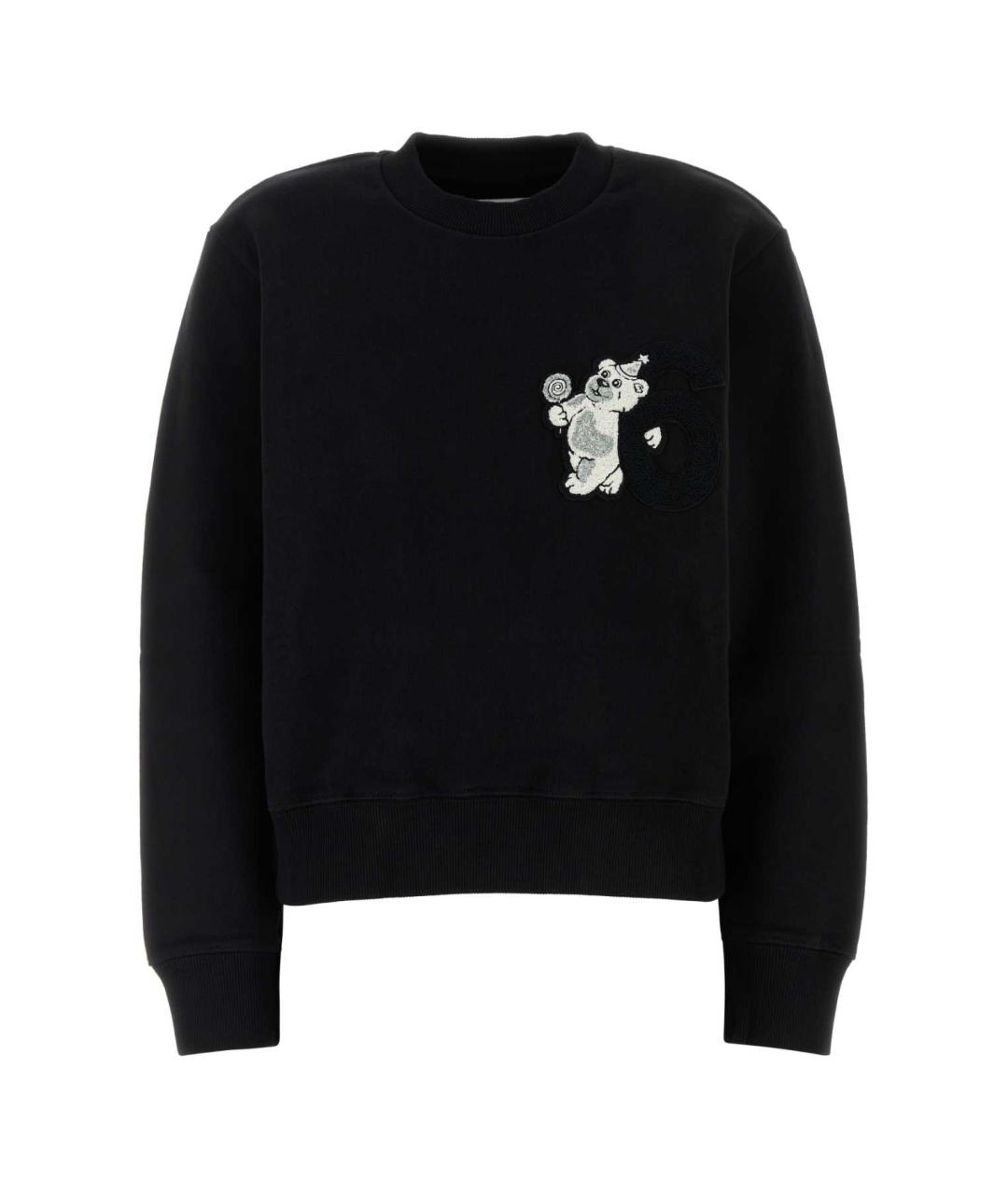 MM6 MAISON MARGIELA Черный хлопковый джемпер / свитер, фото 1