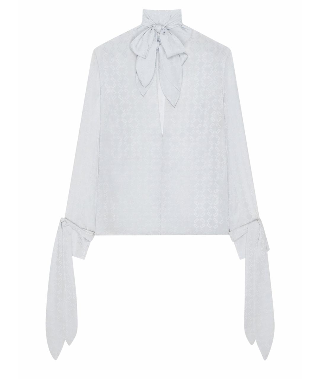 GIVENCHY Голубая шелковая футболка, фото 1