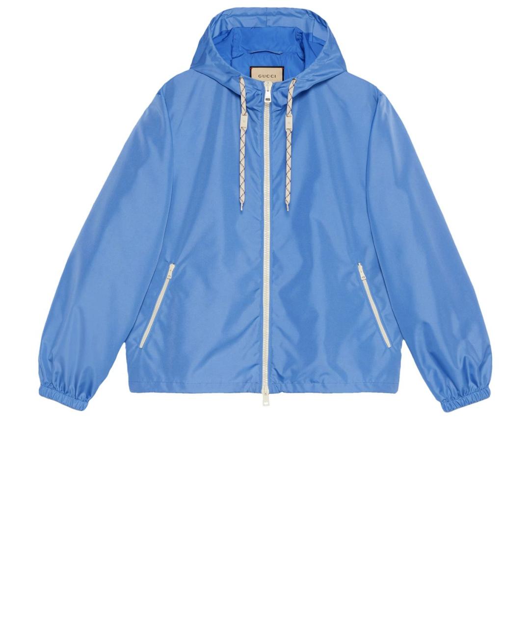 GUCCI Голубая полиамидовая куртка, фото 1