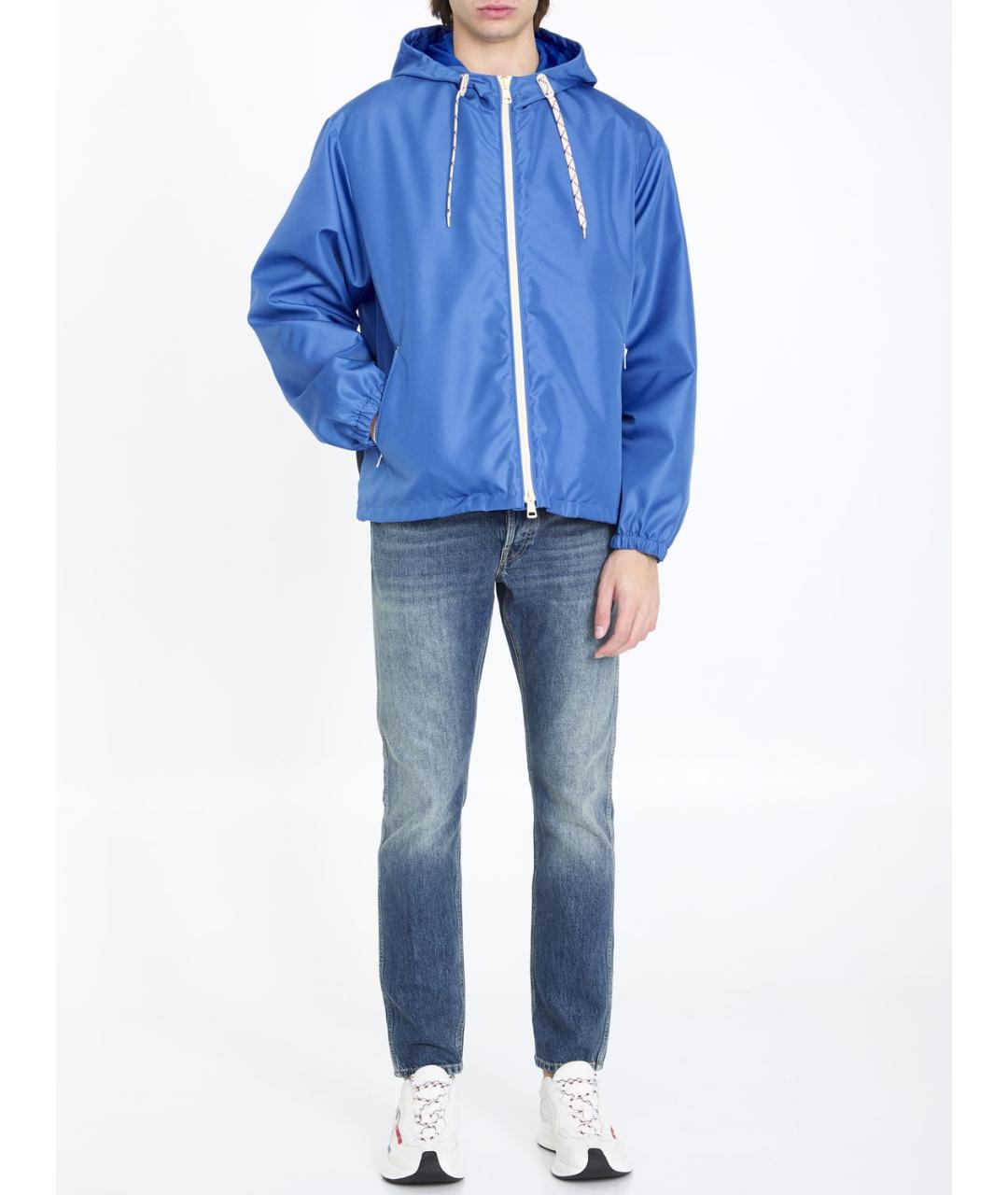 GUCCI Голубая полиамидовая куртка, фото 3