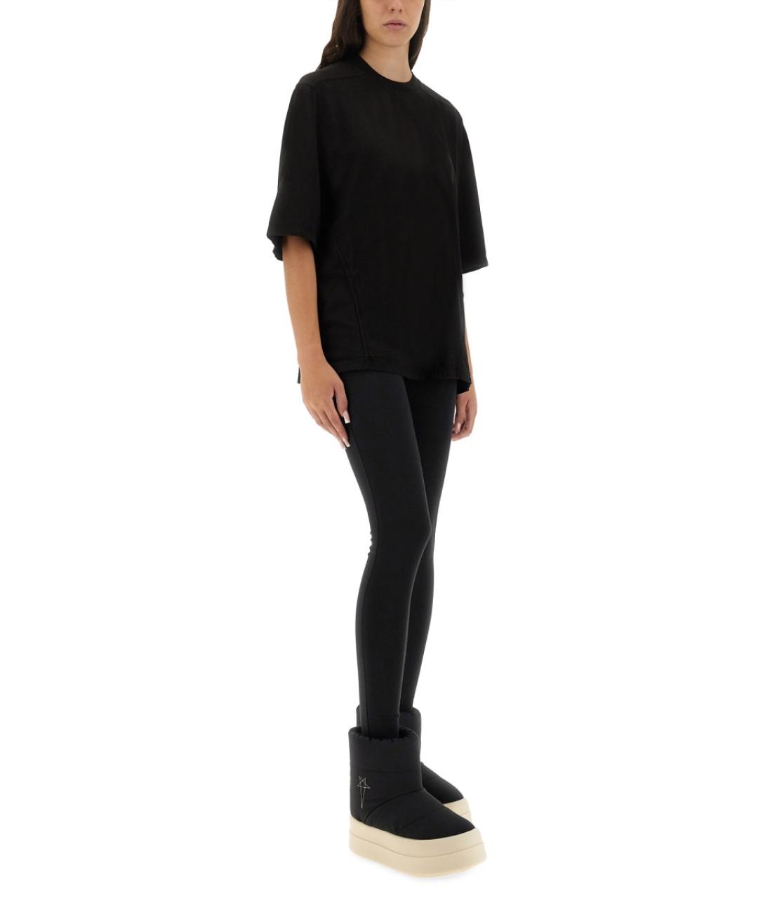 RICK OWENS DRKSHDW Черная хлопковая футболка, фото 4