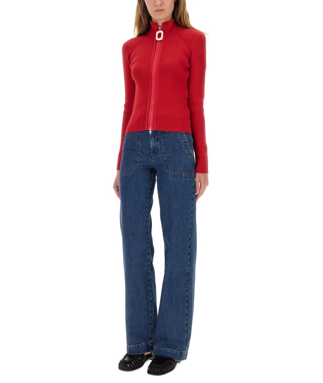 J.W.ANDERSON Красный хлопковый кардиган, фото 3