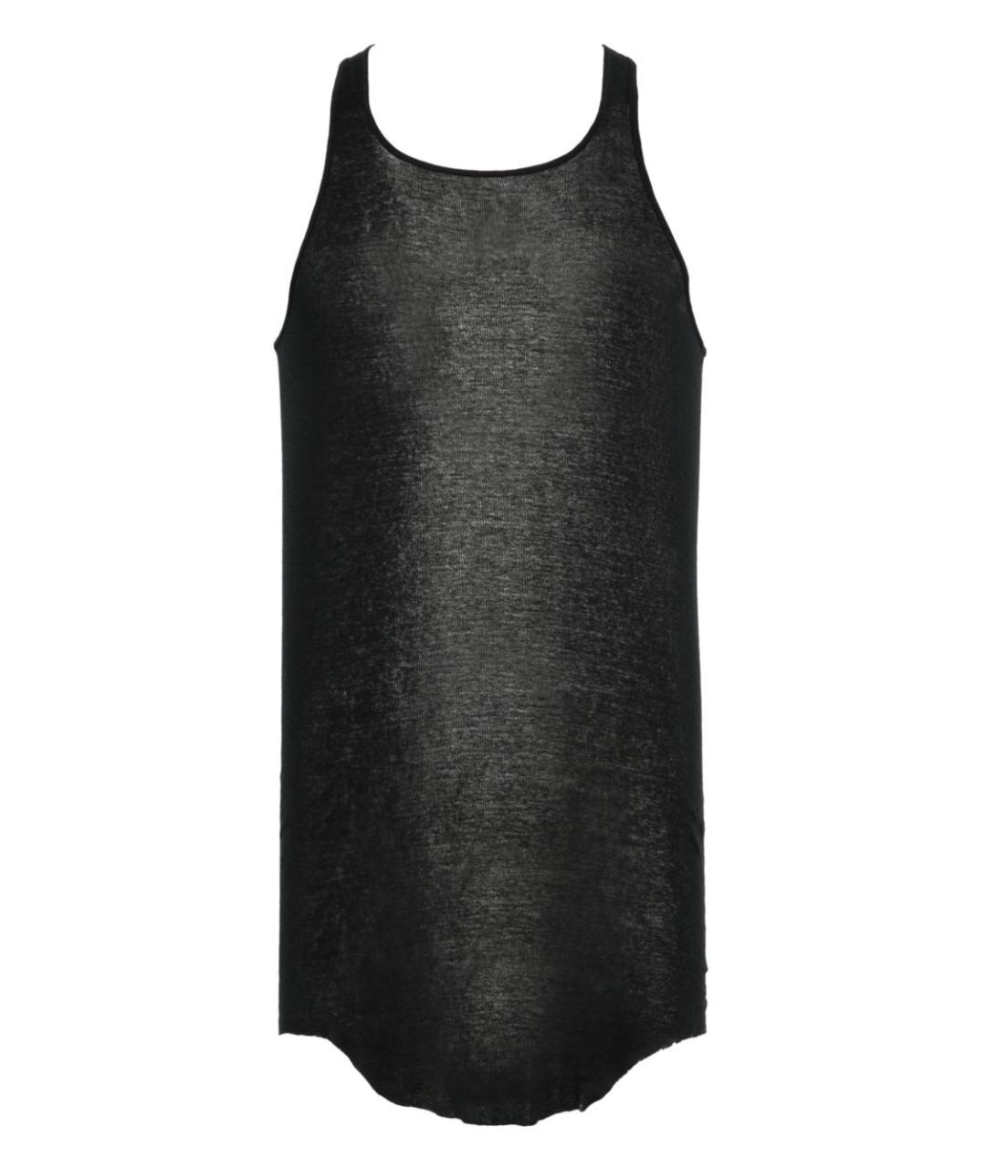 RICK OWENS Черная хлопковая майка, фото 1