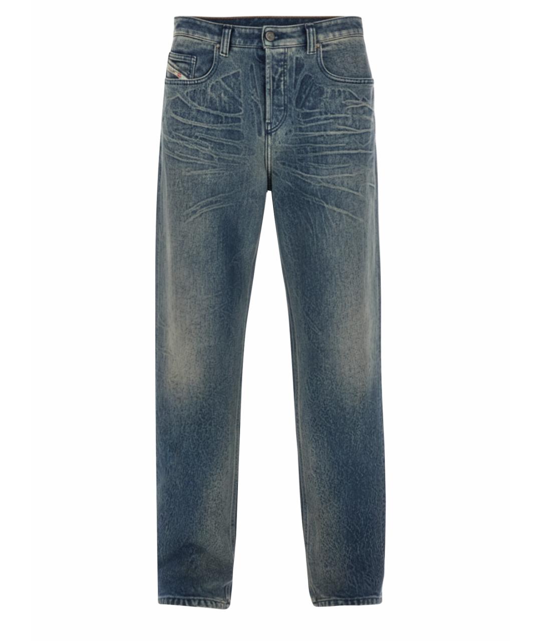 DIESEL Синие хлопковые прямые джинсы, фото 1