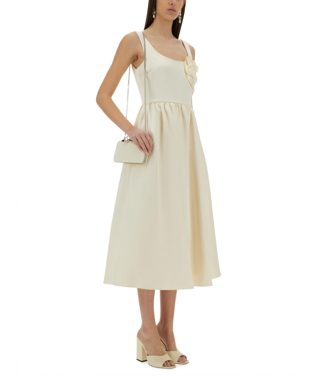 SELF-PORTRAIT Белое полиэстеровое повседневное платье, фото 5